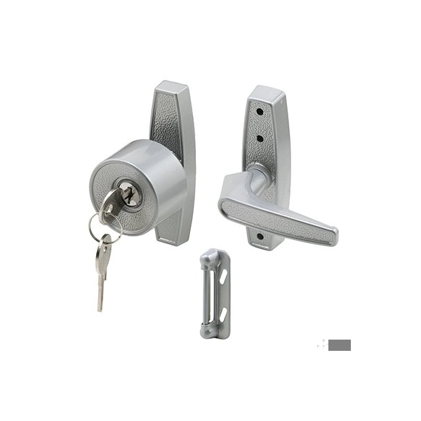 Tulip Knob Lock, Keyed, with 3 in. Hole Center, Aluminum (Single Pack)